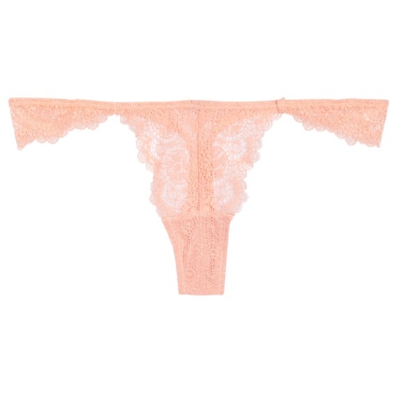 🆕 Peach Amber Lace Flutter Thong - Picture 4 of 10
